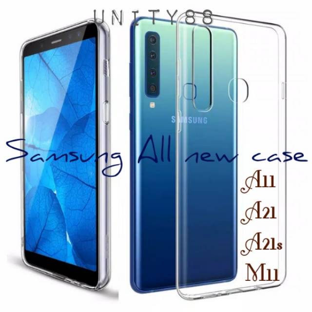 Samsung A11 A21 A21s M11 A01 Core 2020 2.0mm Case TPU HD Clear case Softcase Casing Hp Bening