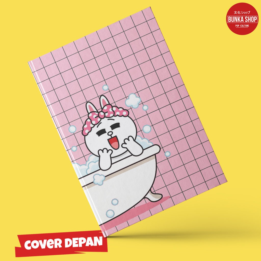 

Notebook Cute Line Cony Bathtub Hardcover A5 Buku Tulis Catatan Note Book Agenda Planner