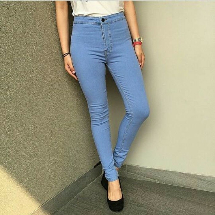 Celana Jeana Highwaist Ice Blue