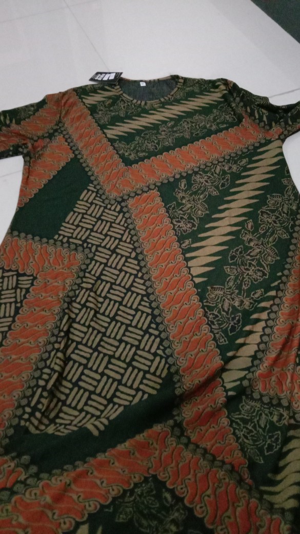 Larissa Maxy Original By Nuha Murah Gamis Syari Calvin Jeans Motif Batik Cantik (tebal Melar)