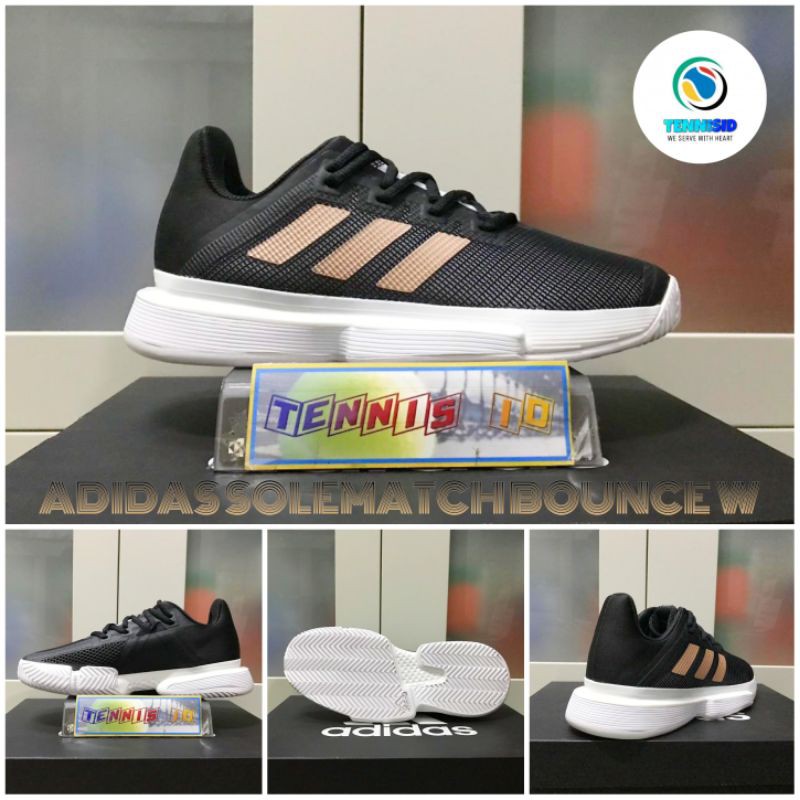 Sepatu Tenis Tennis Wanita ADIDAS SOLEMATCH BOUNCE W 2020 - Black