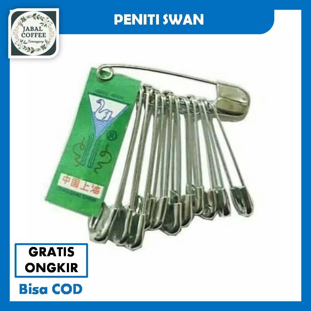 Peniti Swan Stainless Isi 12 Pcs / Peniti Swan / Peniti Set / Peniti Hijab / Peniti Jilbab J49