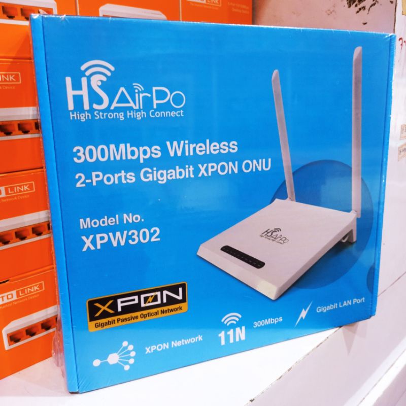 Router Wifi Hs Airpo XPW302 300Mbps / XPON Gigabit Passive Optical Network / PESAN LANGSUNG KIRIM