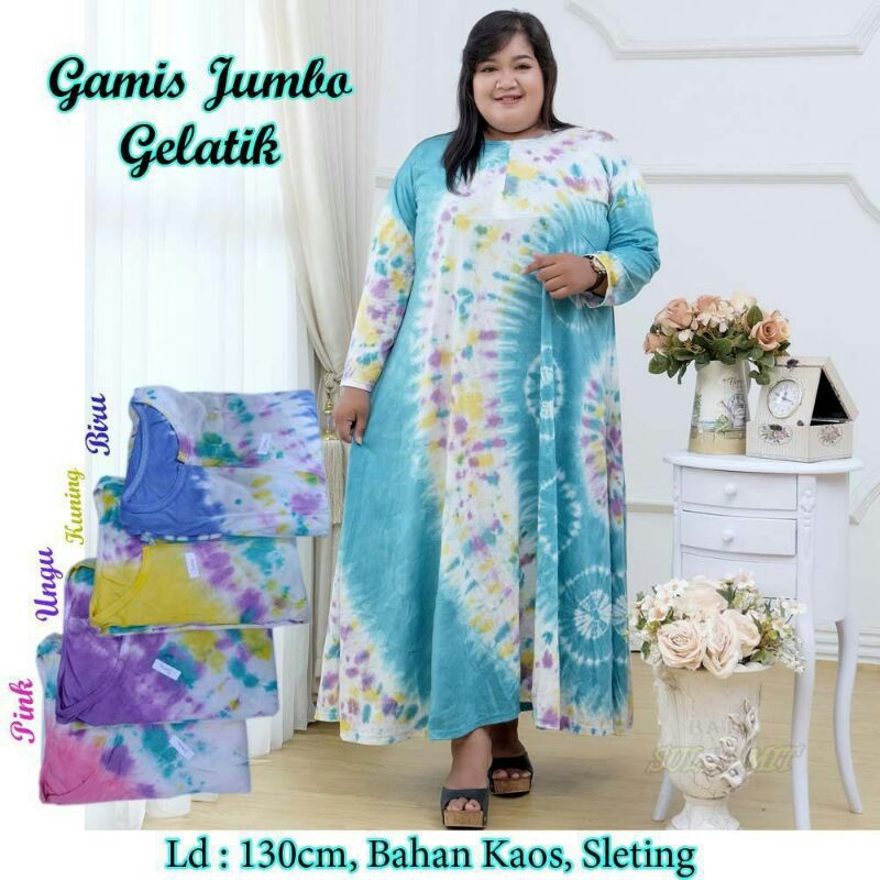 GAMIS KAOS UKURAN BESAR, BAHAN KAOS SEHINGGA ADEM DIPAKAI