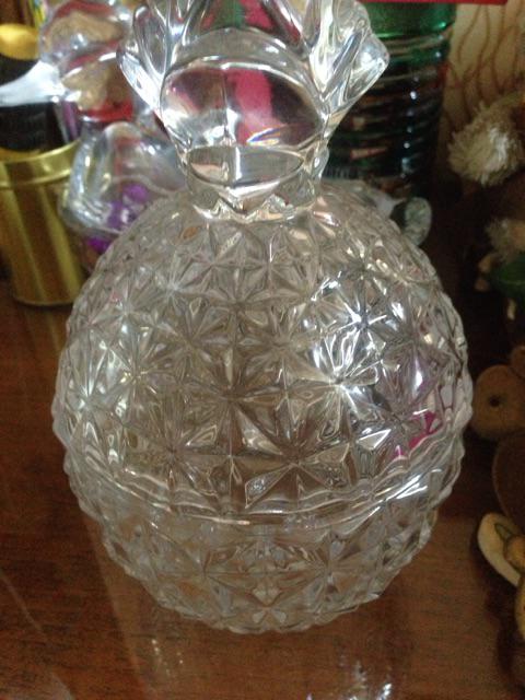 Toples Kristal Nanas Candy Canister Pineapple Sugar Bowl Gelas