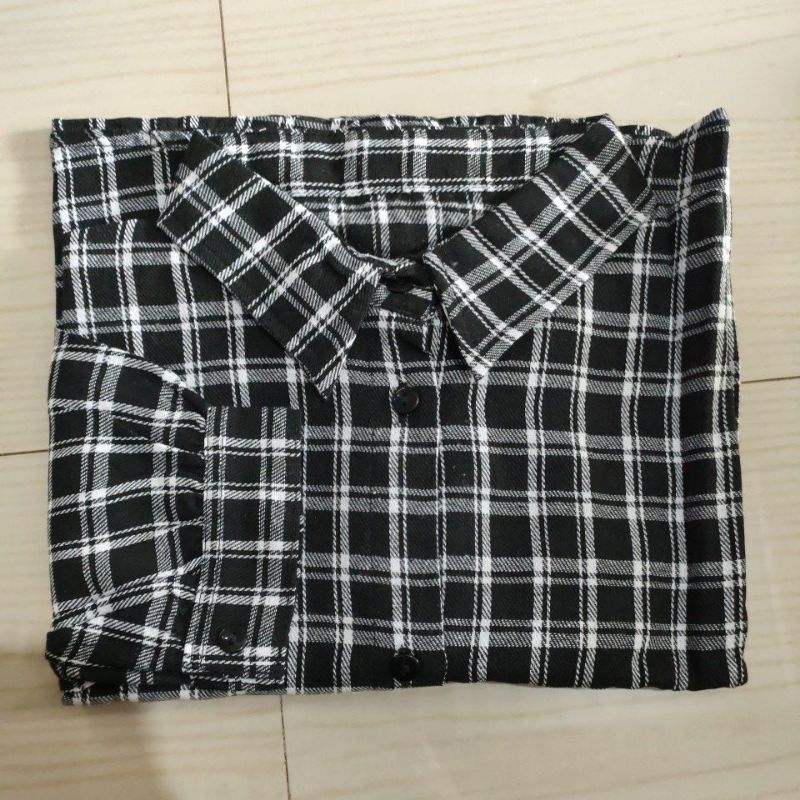 CROP TOP FLANEL / KEMEJA FLANEL WANITA / KEMEJA CROP / KEMEJA WANITA TERBARU-Al 48