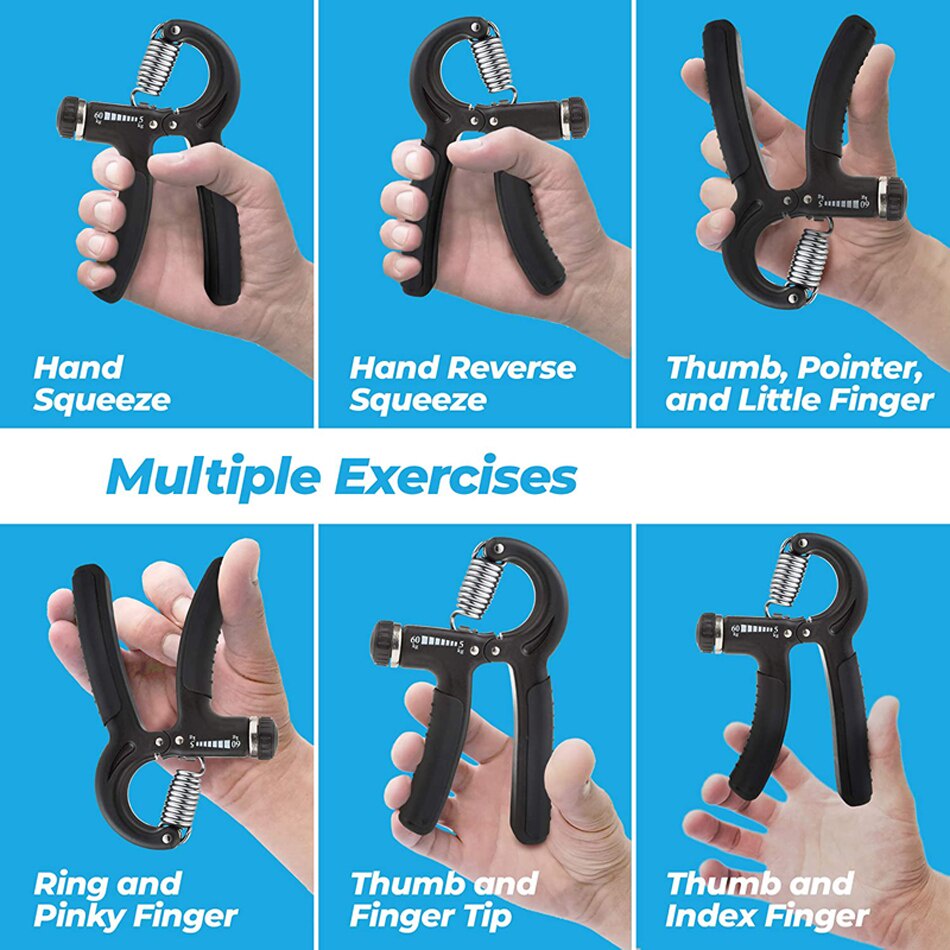 HANDGRIP ALAT OLAHRAGA OTOT TANGAN FITNES DI RUMAH MELATIH KEKUATAN LENGAN ADJUSTABLE