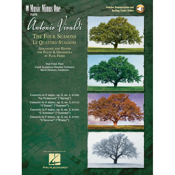 Buku Flute Vivaldi , Four Seasons - Include 2 CD