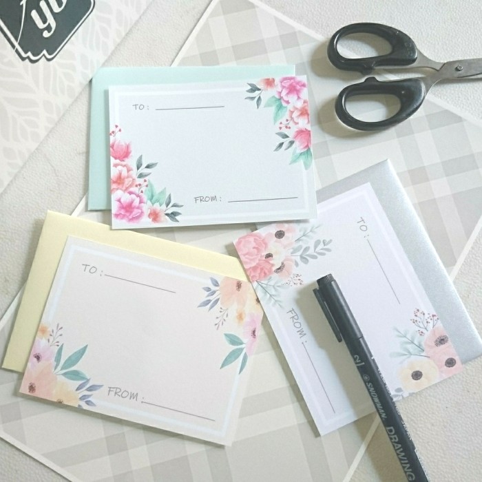 

Estudio 3pcs/set kartu ucapan kosong dengan amplop