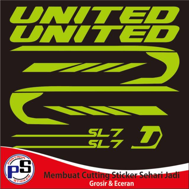 Sticker Sepeda United SL7 cutting