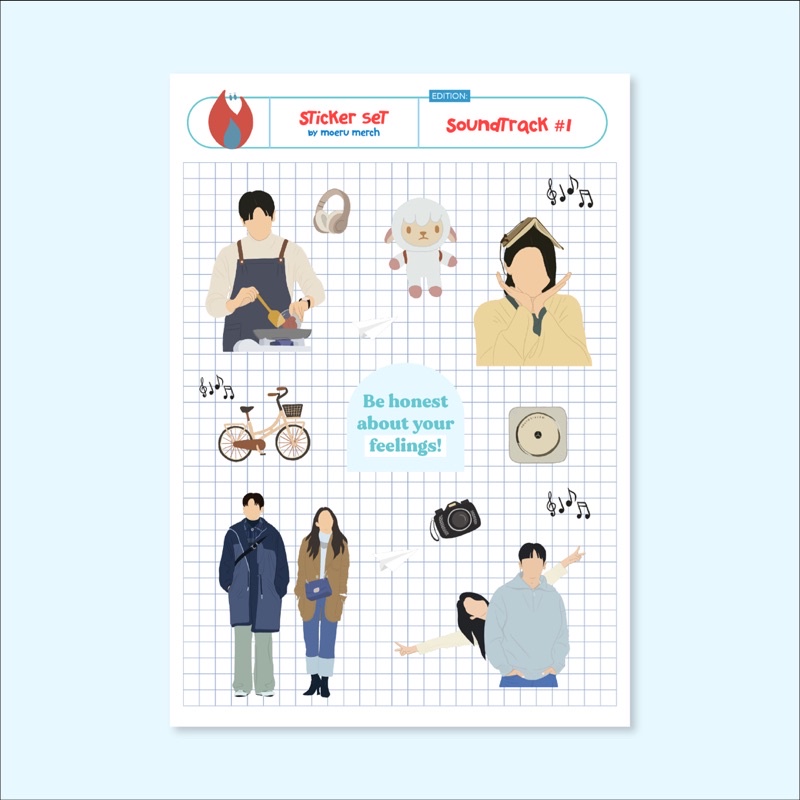 

Sticker Set Merchandise Soundtrack #1 K-Drama A5 by Moeru Merch
