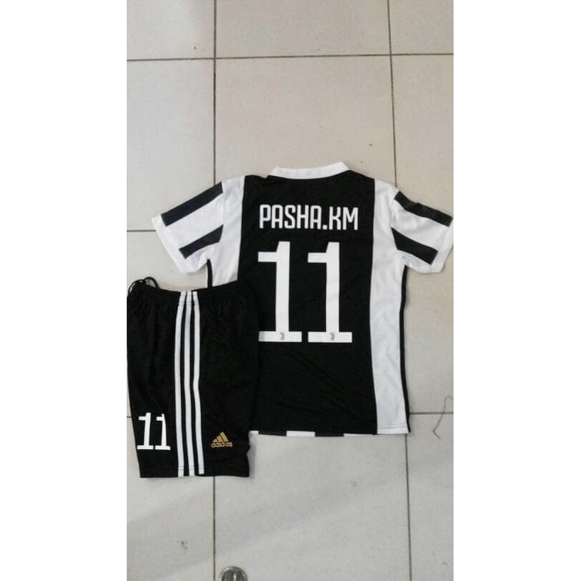 PROMO NAMESET + Jersey KIDS GO Klub: BARCA MADRID PSG LFC MU JUVE 2017-2018 TERLARIS