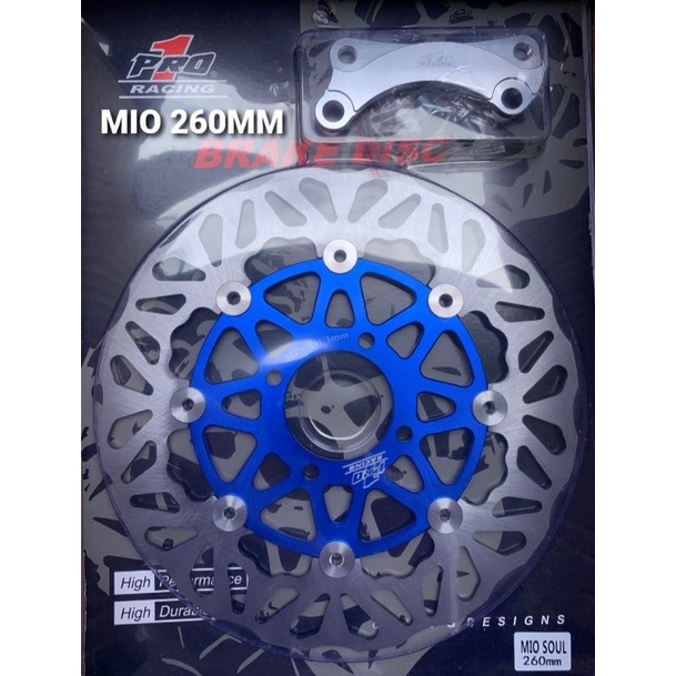 PIRINGAN DISC CAKRAM REM DEPAN MIO SOUL MODEL KTC RACING/KITACO UK DIAMETER 260MM PLUS BREKET