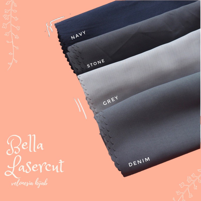 Hijab Segi Empat Bella Lasercut Polycotton Square 110x110 | Bella Square Lasercut