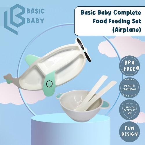 Basic Baby Complete Food Feeding Set - Airplane / Perlengkapan Makan Mpasi