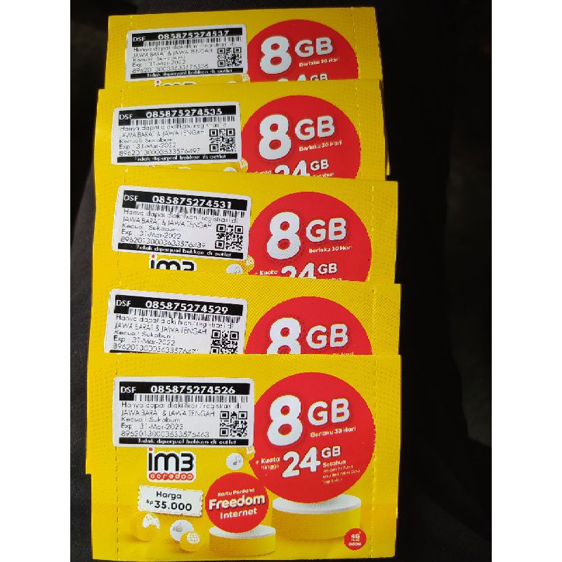 Promo kartu perdana indosat 8 GB ori