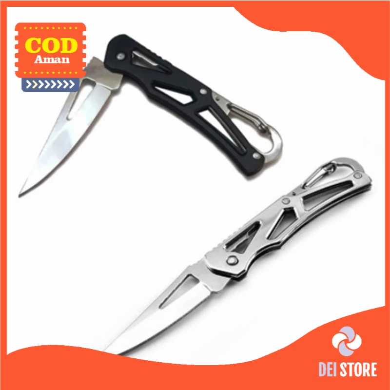 Pisau Lipat Camping Outdoor Runcing dan Tajam Pegangan Ergonomis Material Baja Tahan Karat