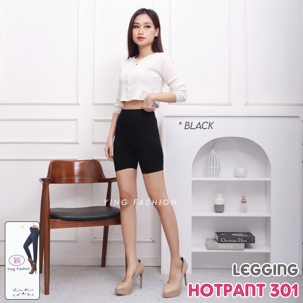 LEGGING HOTPANTS IMPORT 301 / LEGGING PENDEK IMPORT HOTPANTS HIGH WAIST / LEGGING PENDEK SIZE SLIM / LEGGING SHORTPANTS POLOS WANITA / LEGGING WANITA / LEGGING HITAM / LEGGING POLOS WANITA