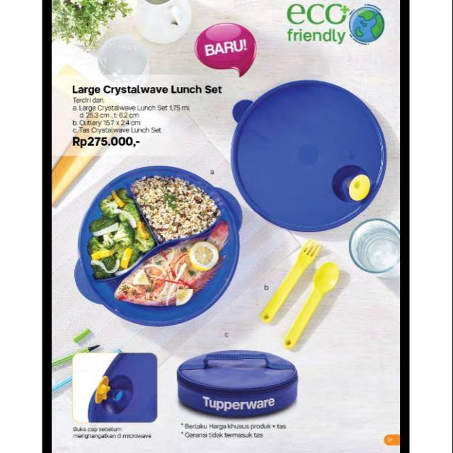 Large Crystalwave lunch set