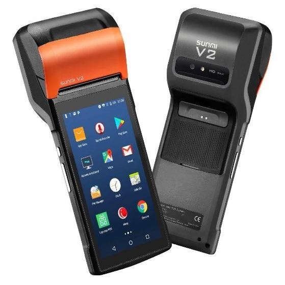 SUNMI V2 Pro &amp; SUNMI V2 4G NFC  Wifi Bluetooth Support Aplikasi Qasir Gobiz Moka POS Grab Majoo Olsera PPOB Online | Sunmi V2PRO