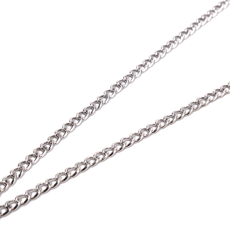 Kalung Rantai Panjang Dengan Liontin Salib Bahan Metal Gaya Punk Untuk Pria / Wanita