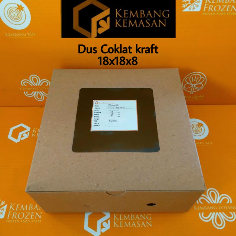 10 PCS DUS COKLAT KRAFT 18X18X8