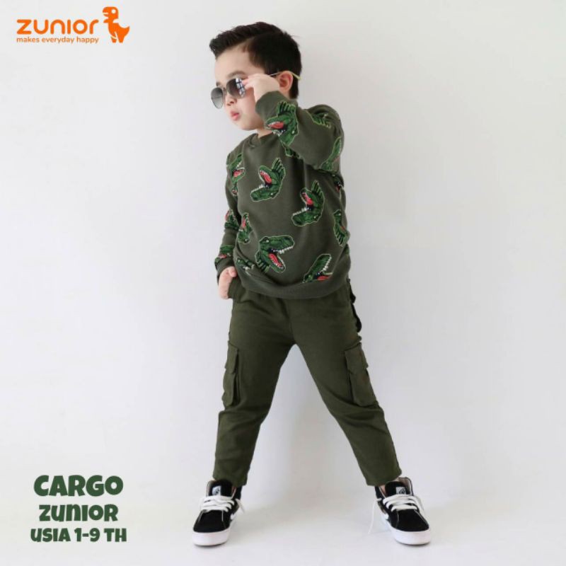 Cargo Anak Zunior Premium Army 1-12 Tahun