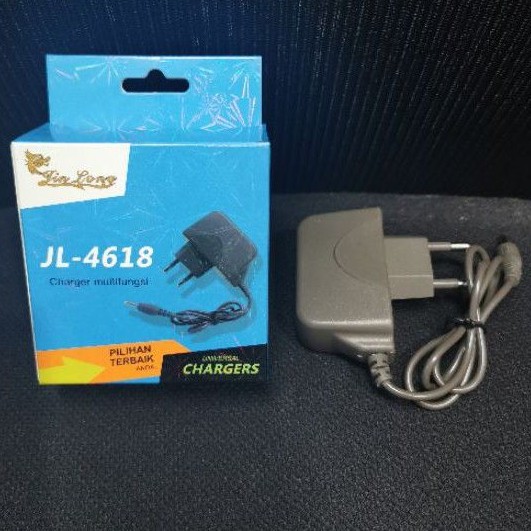 adaptor JINLONG VISERO alat charge JL-4618 charger multifungsi 4.2 volt 500 mA senter zoom swatt emergency