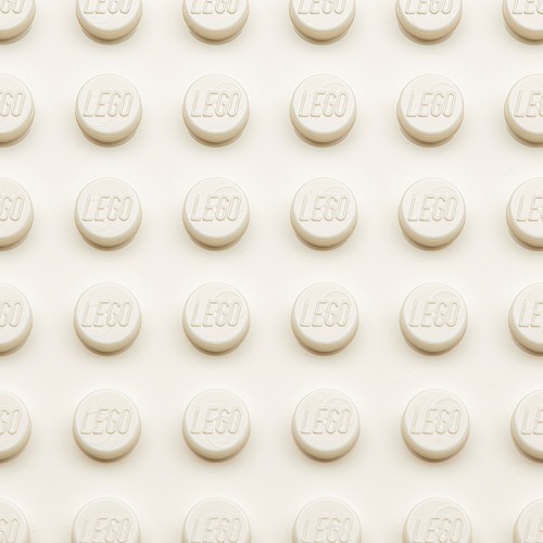 Koleksi BYGGLEK Kotak LEGO® dengan tutup putih 26x18x12 cm