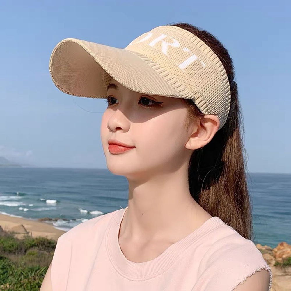 Topi Visor Pelindung Matahari UV Model Setengah Kepala Untuk Wanita