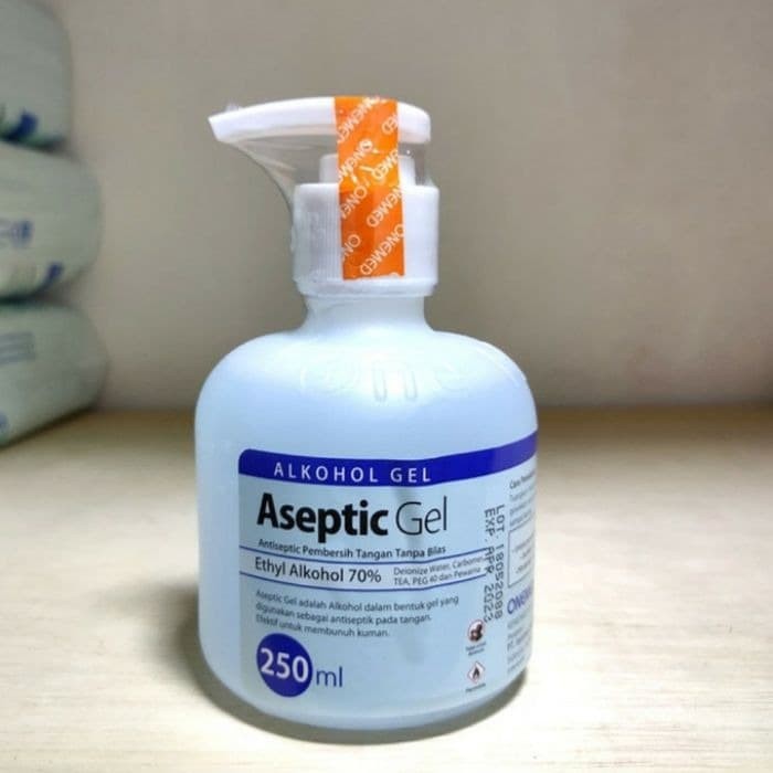 HAND SANITIZER ONEMED ASEPTIC GEL 250ML DISPENSER