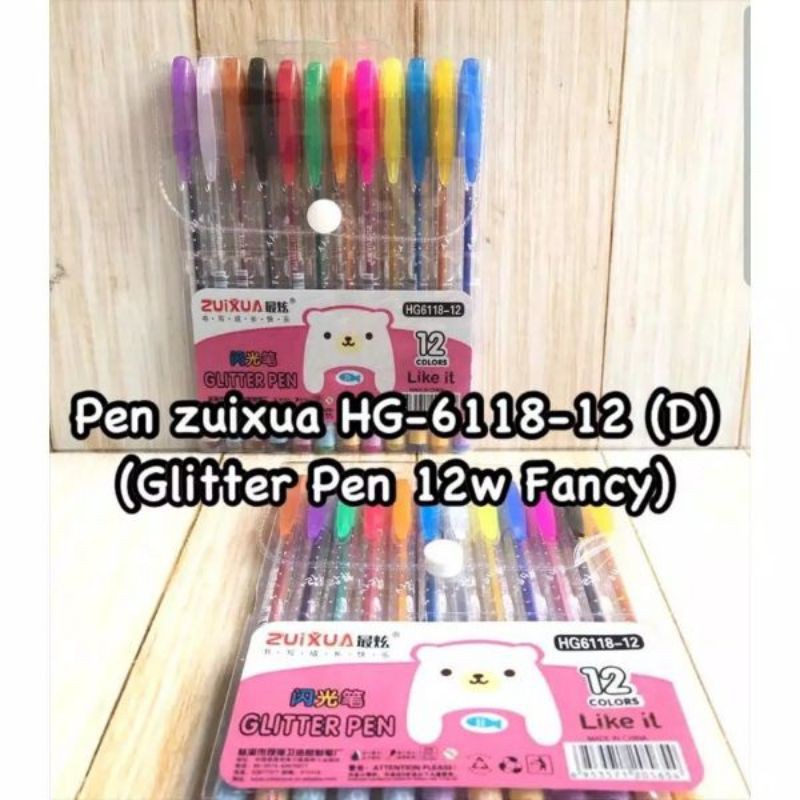 

PULPEN GEL GLITTER 12 WARNA