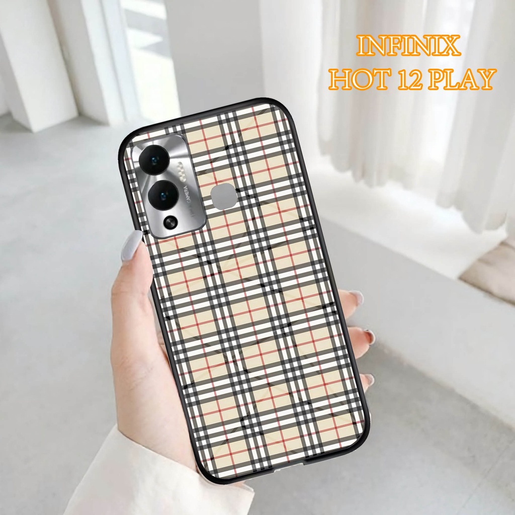 Softcase Glass Kaca INFINIX HOT 12 PLAY - Case Handphone  INFINIX HOT 12 PLAY [T66]