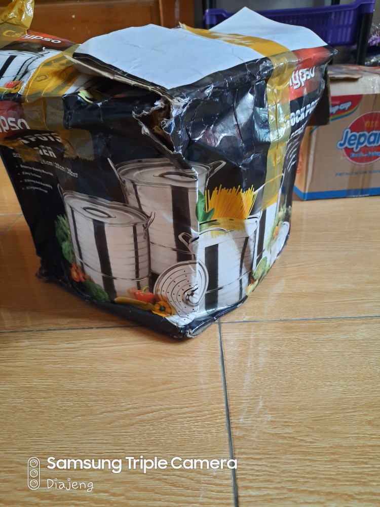 Panci Steamer Stock Pot Calypso Set 4 Pcs + Tutup Stainless Steel + Kukusan Kukus Pengukus Masak