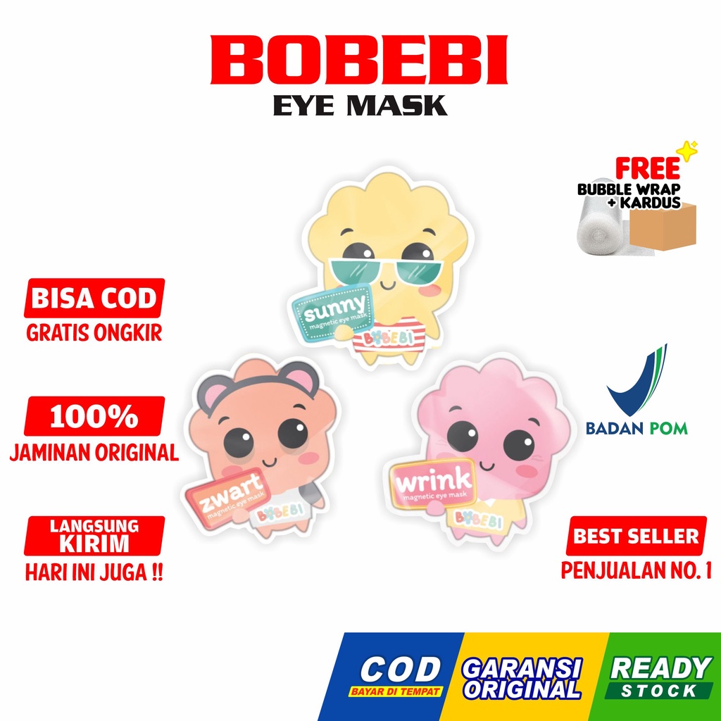 Bobebi Eye Mask Masker Mata Magnet 7gr BPOM Original