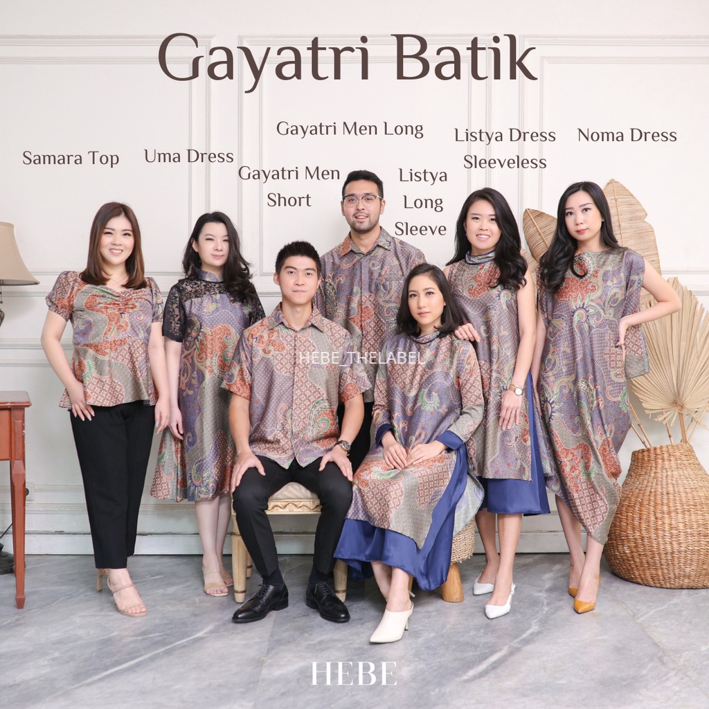 Gayatri Batik Set ( Available Couple ) - Kinara Kahiyang Noma Listya Uma Haewon Jun Emily Gaia Jenna Valda Arleth Hana Samara Nindy Arista Perine Tari