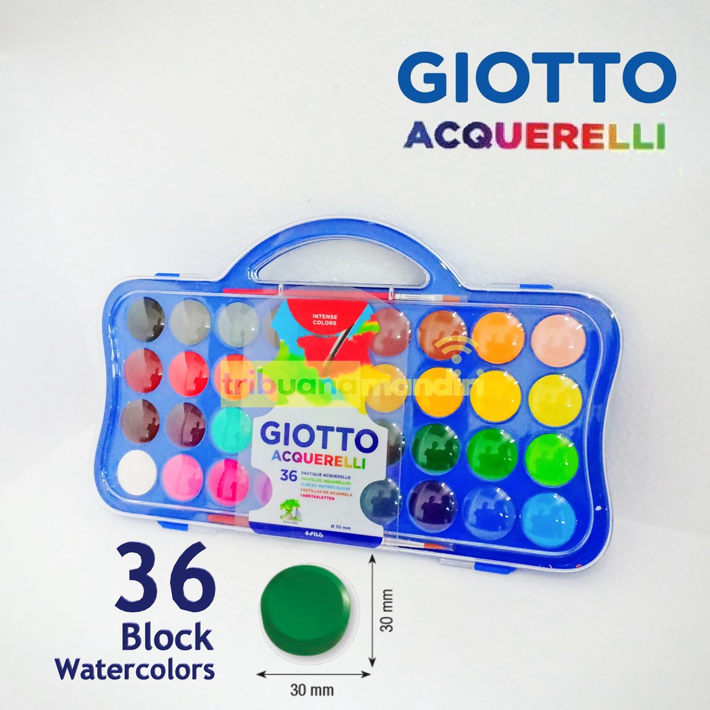 

Giotto Acquerelli 36 Warna (Water Color Cake /Cat Air) / Watercolor Giotto 30mm