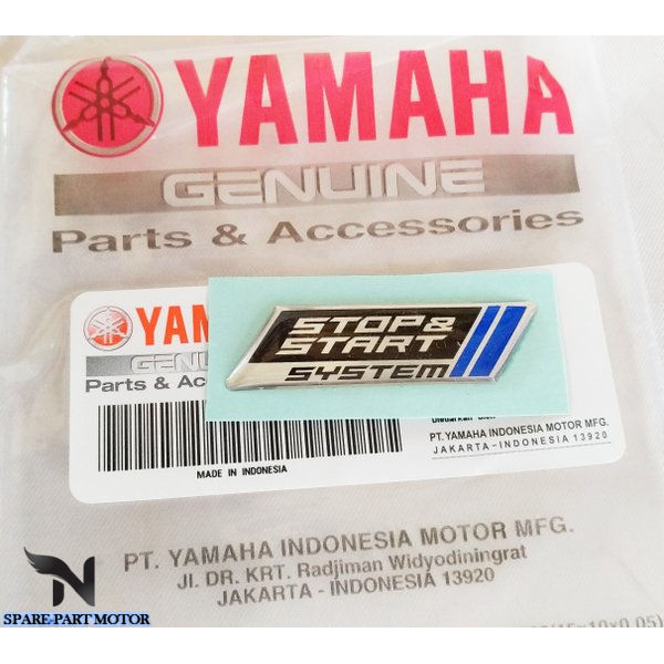 Emblem Sticker Stiker Logo Sss Start Stop System Aerox Mio M3 Soul Gt 125 Nmax Original