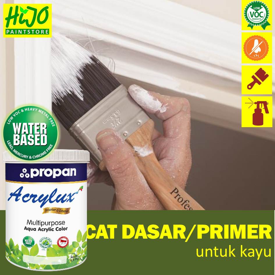 Propan Acrylux Primer Aap-950 White 0,9kg Cat Dasar Untuk Finishing Duco