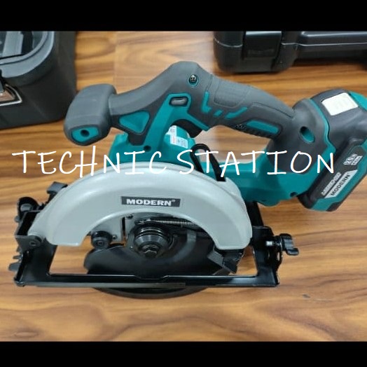 Mesin circular saw cordless MODERN M-60 msn potong kayu baterai modern