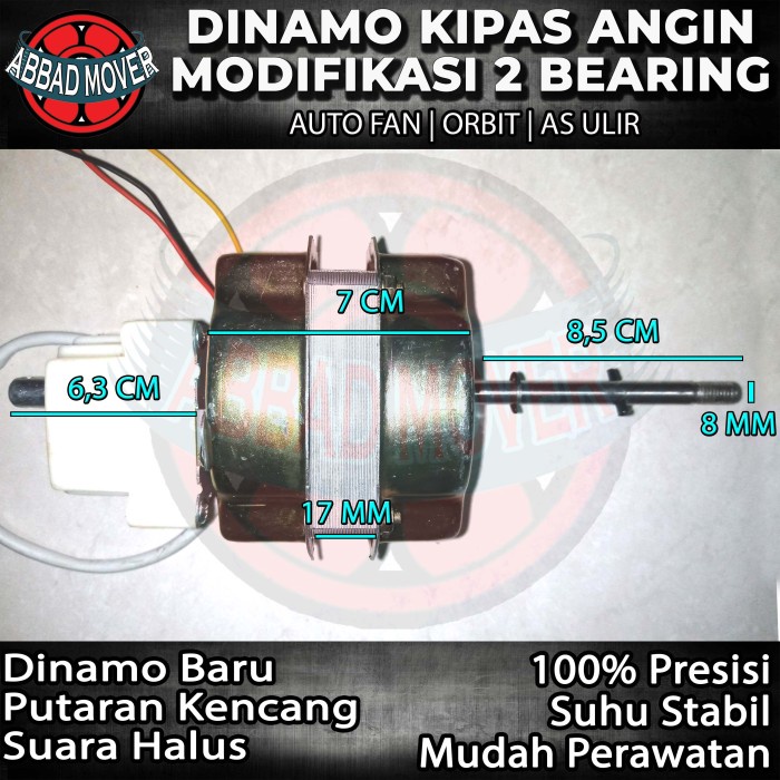 Dinamo Kipas Angin Auto Fan Orbit Plafon Bearing Laher