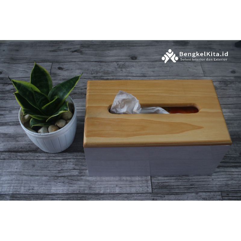 WOODEN TISSUE BOX/TEMPAT TISU KAYU/KAYU PINUS JATI BELANDA/KAYU JATI BELANDA OVEN