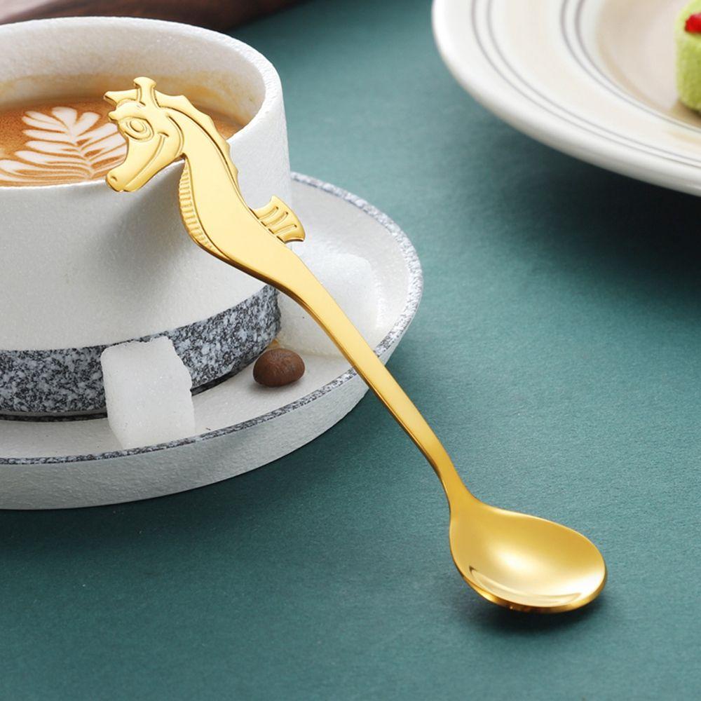 [Elegan] Sendok Ikan Paus304 Stainless Steel Fish Ice Cream Spoon Kopi Teh Hippocampus Alat Dapur