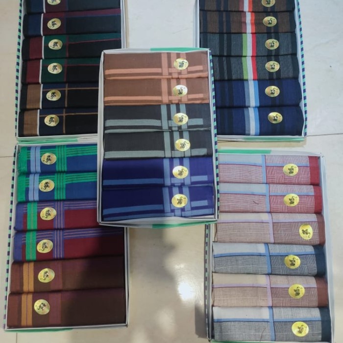 Saputangan pria katun ELEPHANT Saputangan cap GAJAH Isi 6