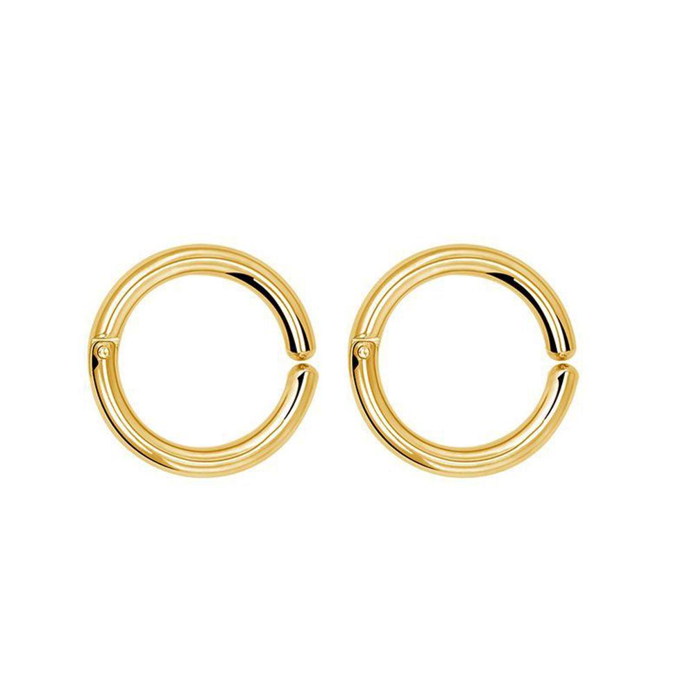 Anting Hoop Cuff Nanas Bergaya Menjuntai Titanium Steel Ear Cuff