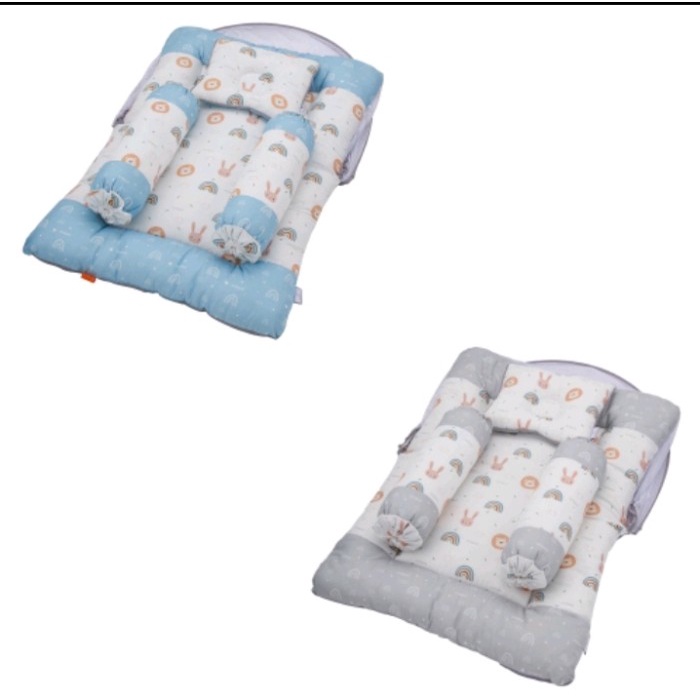 [2 Kg] Omiland Kasur Lipat Bayi Dakron + Kelambu Rainbow Ob19171-2