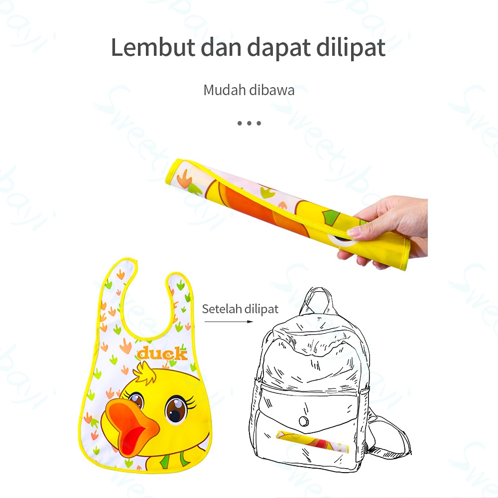 SweetyBayi Baby bibs/slaber makan bayi bahan EVA/ celemek makan bayi/slabber