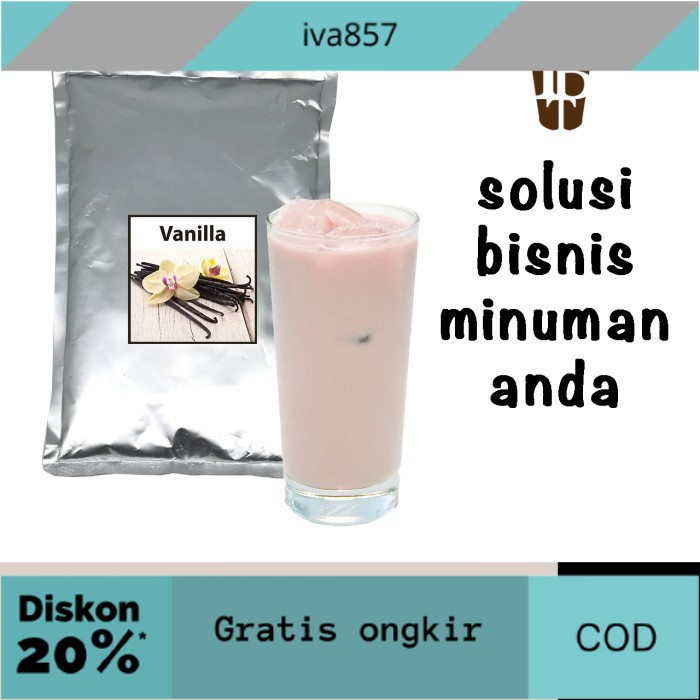 

PROMO Bahan Minuman Bubuk Vanila. Vanilla Bubble Tea Drink Powder GRATIS ONGKIR