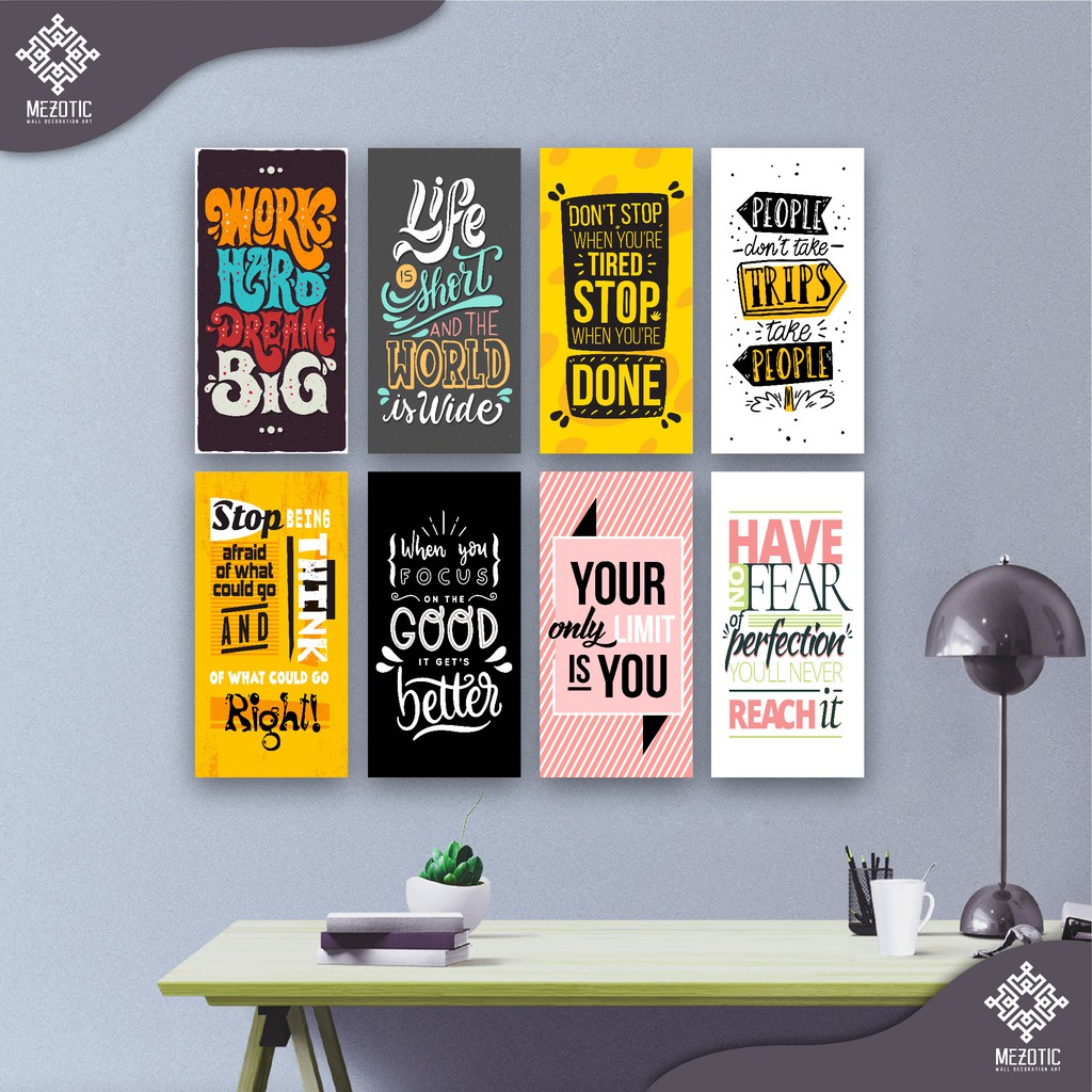 Mezotic Wall Decor Pajangan Dinding Hiasan Dinding kamar dapur ruangan QUOTES