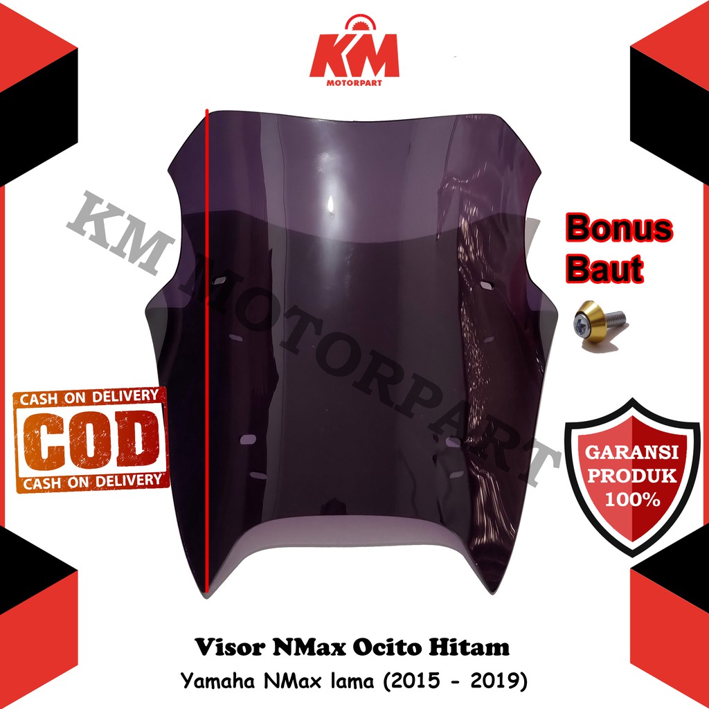 Visor Windshield NMAX Old Lama Ocito N Max 2017 2018 2019 Bahan Mika Tebal 2 Mili 3 Mili Tinggi 34 cm MHR